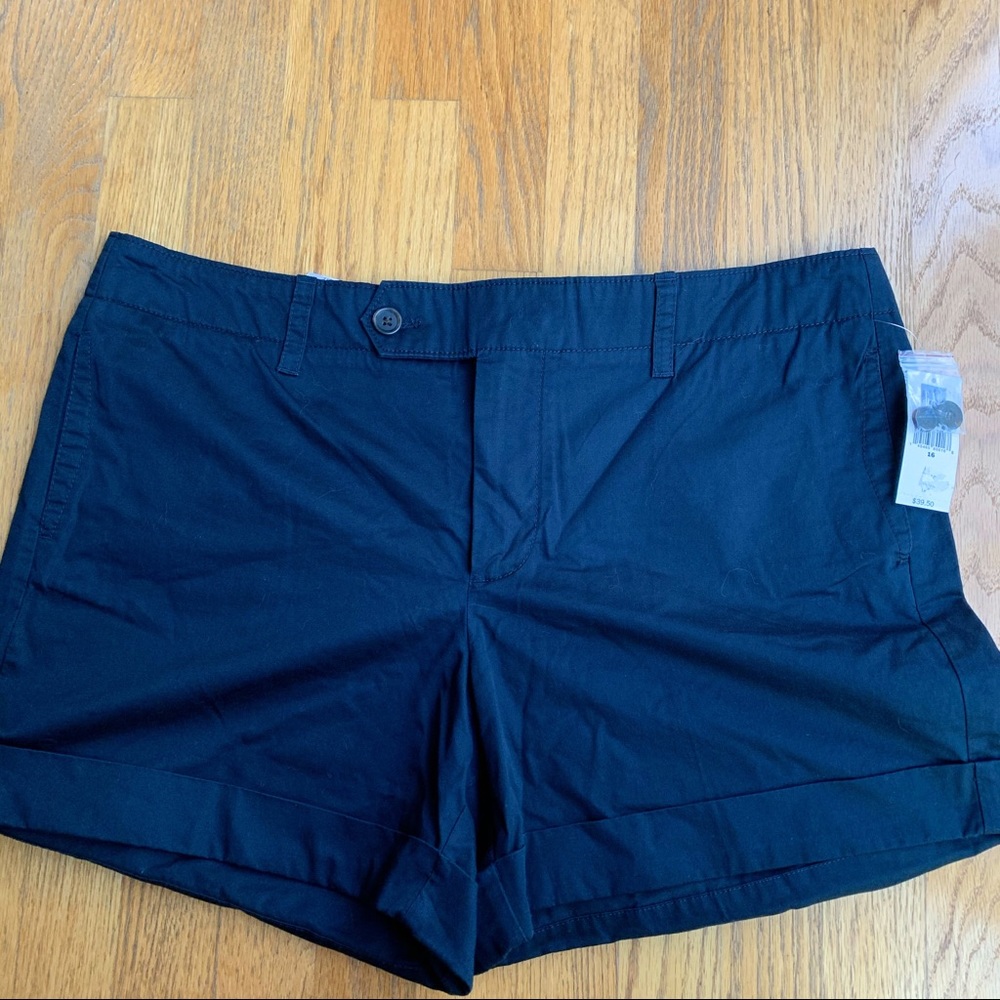 Gap dark navy blue cuffed shorts new 16